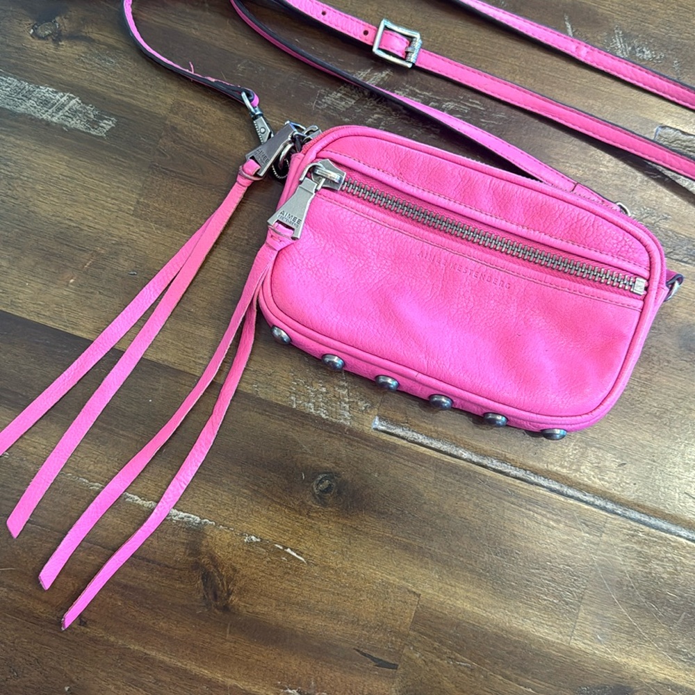 Aimee kestenberg Hot pink let’s ride mini crossbody purse
